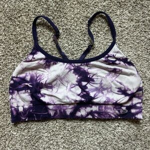 Champion Purple and White Tie-Dye Sports Bra